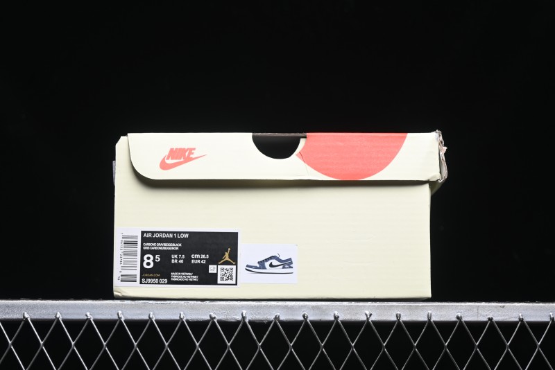 Nike Air Jordan 1 Low Stussy Collaboration Pig Grey Black Swoosh Custom Retro Basketball Shoes - SJ9950-029