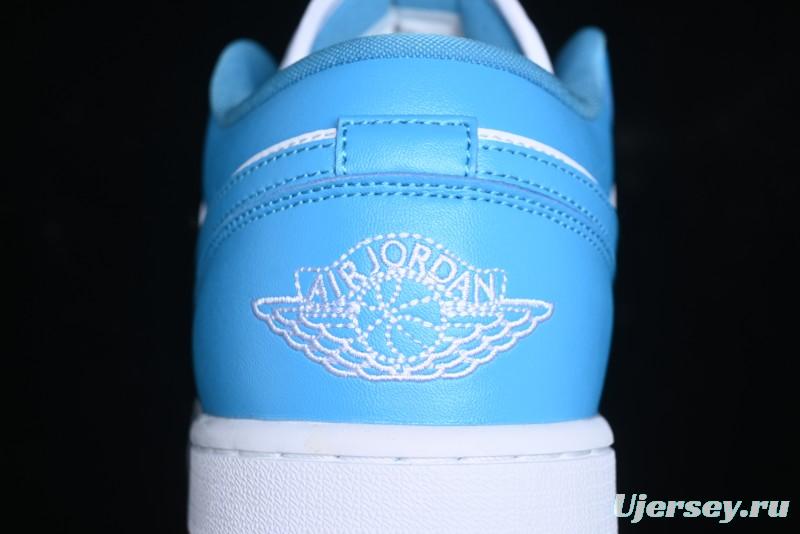 Nike Air Jordan 1 Low AJ1 White Blue Low-Top Casual Sneakers - DC0774-104