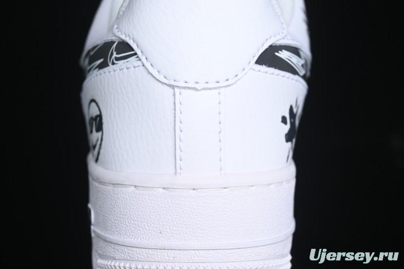 Nike Air Force 1 '07 Low "Smiley Face" Casual Sneakers - FB8971-020