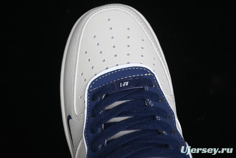 Nike Air Force 1 '07 Low Stone Island x Supreme Collaboration - Navy Blue & Off-White Low-Top Casual Sneakers - BB1616-302