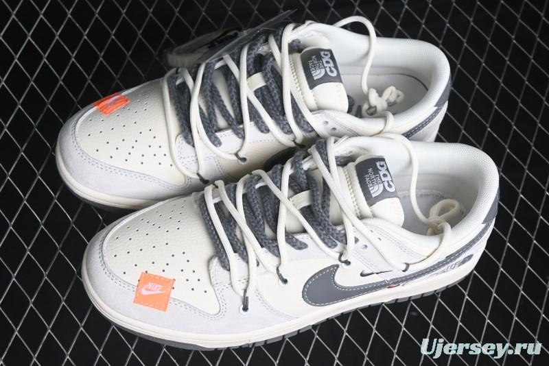 Nike SB Dunk Low The North Face Supreme Collaboration Strap Patch Grey Hook Low-Top Casual Skate Shoes - YX5066-253