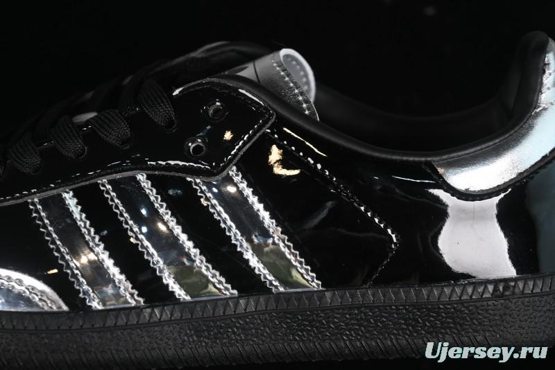 Adidas Samba Atmos IH3364 Patent Leather Black Silver Casual Sneakers
