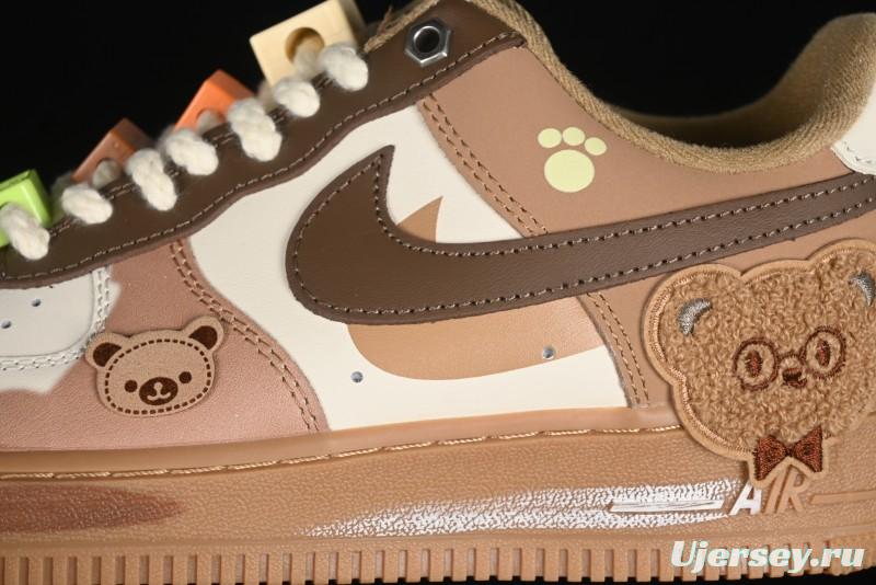 Nike Air Force 1 '07 Low Maillard Bear Casual Sneakers - CJ9297-999