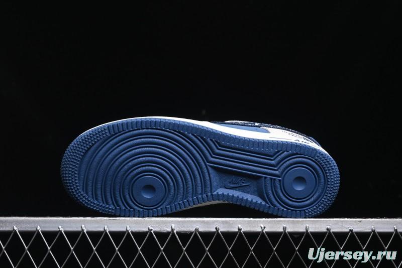 Nike Air Force 1 '07 Low The North Face Collaboration - Blue Floral Swoosh Casual Sneakers - KK1988-021