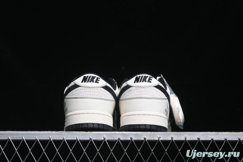 Nike SB Dunk Low UN Collaboration - Beige Black Line Black Sole Anniversary Custom Low-Top Casual Skate Shoes - BB7518-004