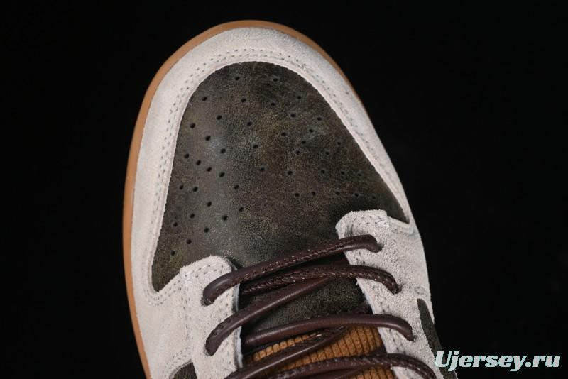 Nike Dunk Low Retro "Love & Peace" Casual Sneakers in Vintage Brown - HQ3459-212