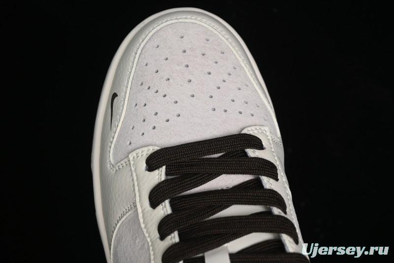 Nike SB Dunk Low Dior Collection - Beige Brown Swoosh Anniversary Custom Low-Top Casual Skate Shoes - XD6188-046