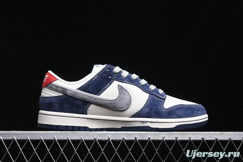 Nike SB Dunk Low The North Face Collaboration - Light Blue Grey Check Anniversary High-End Custom Low-Top Casual Skate Shoes - YX5066-251