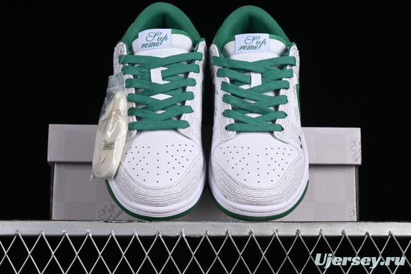 Supreme x Nike Dunk Low SB Skate Shoes with Zoom Air Cushion - XD6188-033