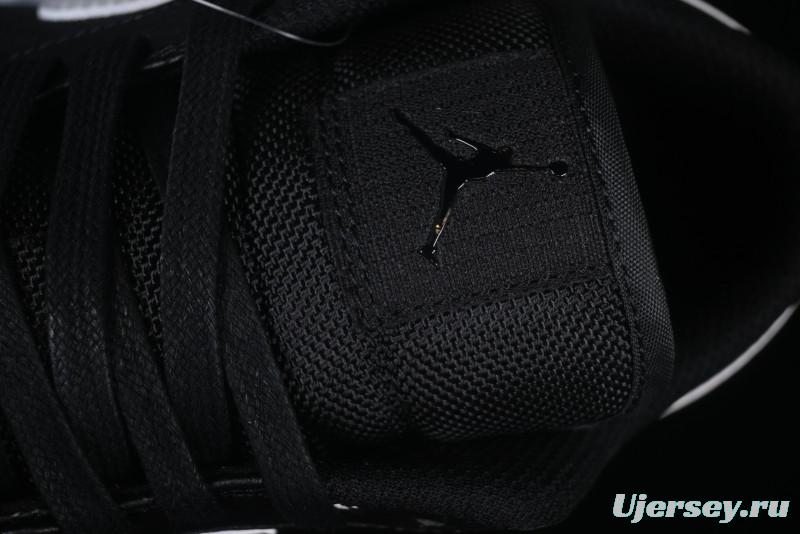 Nike Air Jordan 1 Low AJ1 Basketball Shoes in Black and White Canvas and Leather - HV5968-001