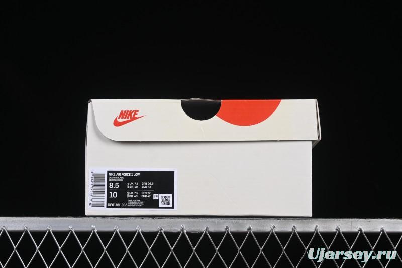 Nike Air Force 1 '07 Low Grey Pig Suede Graffiti Casual Sneakers - DF0188-035