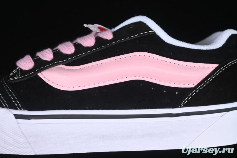 Vans Knu Skool Black Pink Color Comfortable Fashion Anti-Slip Wear-Resistant Low-Top Casual Skate Shoes - VN0009QCB9P