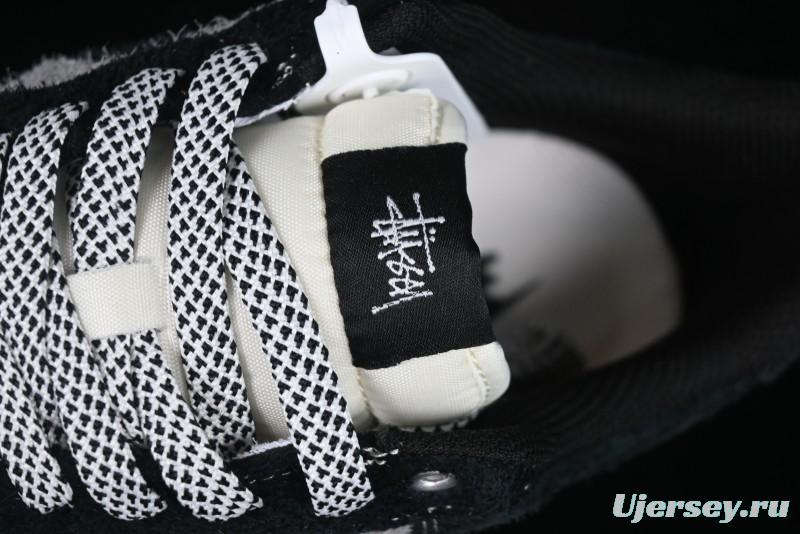 Nike Air Force 1 '07 Low Stussy Collaboration Black Grey Outsole Low-Top Casual Sneakers - SJ6698-017