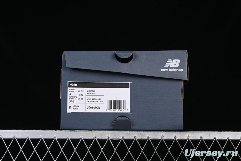 New Balance NB9060 Series Retro Casual Running Shoes with ABZORB Cushioning - U9060FGN