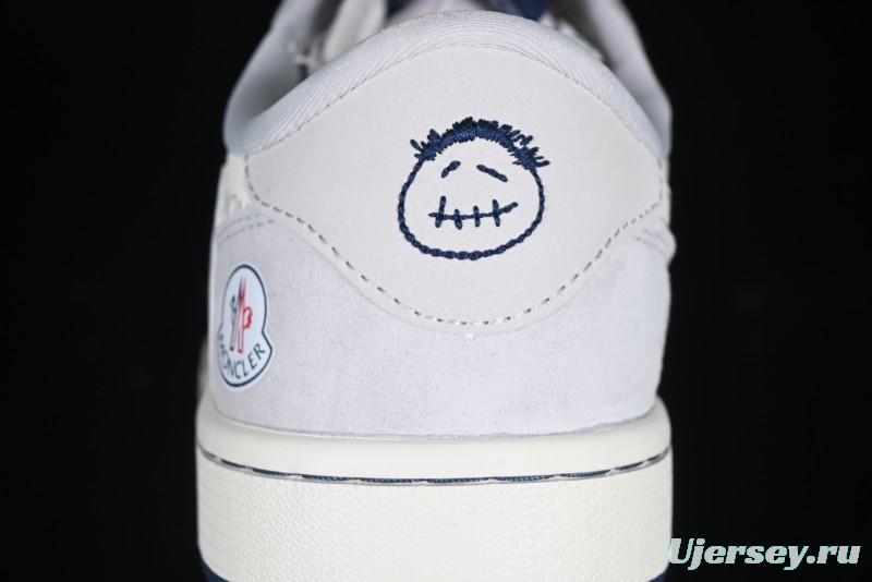 Nike Travis Scott x Fragment Design x Air Jordan 1 Low OG SP AJ1 Moncler Collaboration White Grey Low Top Casual Sneakers - AG3702-806