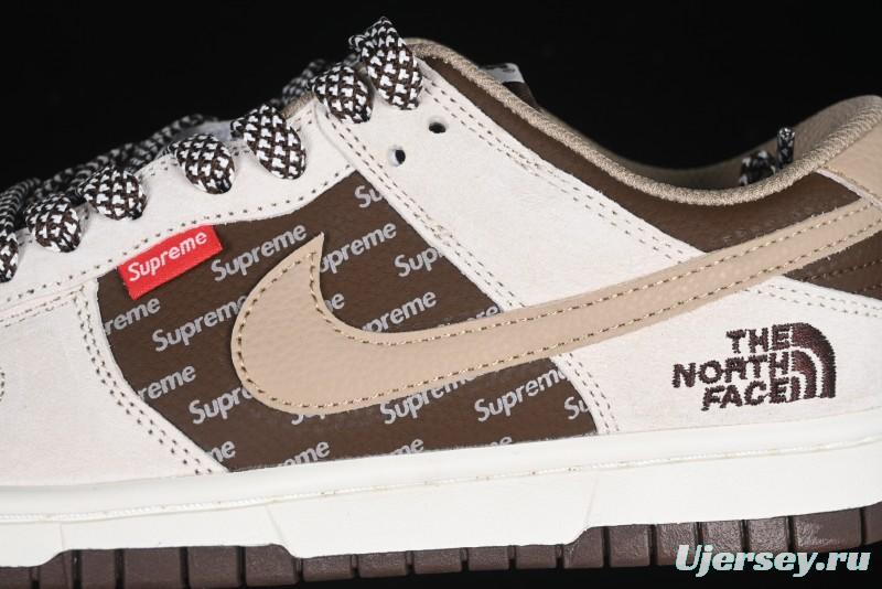 Nike SB Dunk Low The North Face x Supreme Collaboration Anniversary Edition High-End Custom Low-Top Casual Sneakers - DJ2024-056