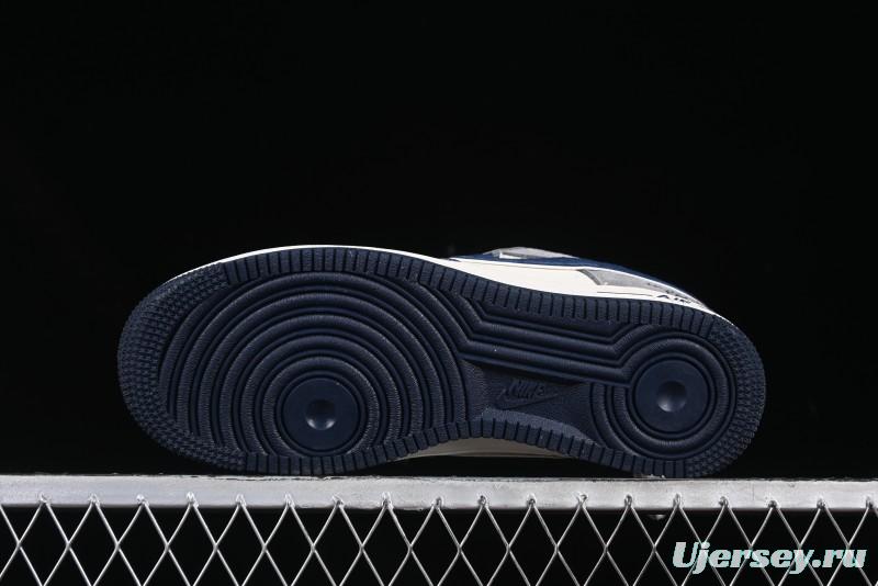 Nike Air Force 1 '07 Low The North Face Collaboration Beige Grey Navy Swoosh Casual Sneakers - XZ6188-975