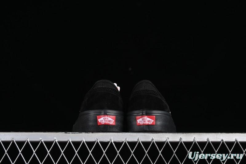 Vans Style 36 SF All Black Skate Shoes with Killer Whale Half-Toe Cap Design - VN0A3MVLB8C