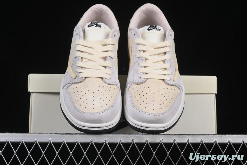 Nike Travis Scott x Air Jordan 1 Low OG AJ1 Reverse Swoosh Collaboration Sneakers - DM7866-812