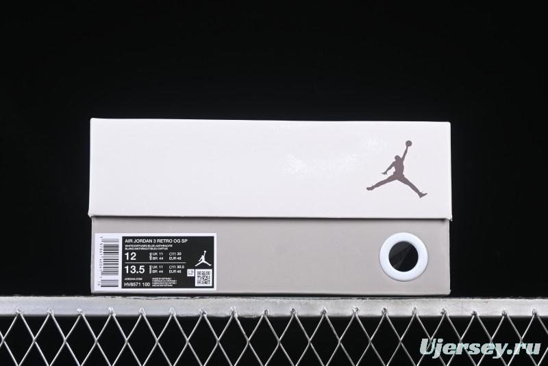 Nike Air Jordan 3 Retro OG SP "Diffused Blue" Basketball Shoes - HV8571-100