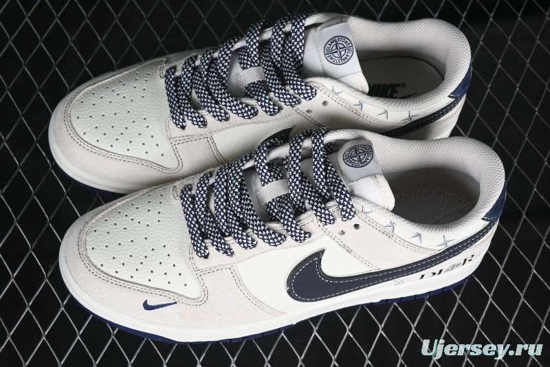Nike SB Dunk Low Dior x Stone Island Triple Collaboration Anniversary High-End Custom Sneakers - DJ2024-085