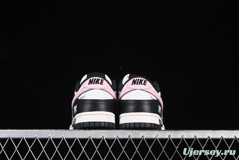 Nike SB Dunk Low Butterfly Bow Black White Pink Low-Top Casual Skate Shoes - BP1220-009