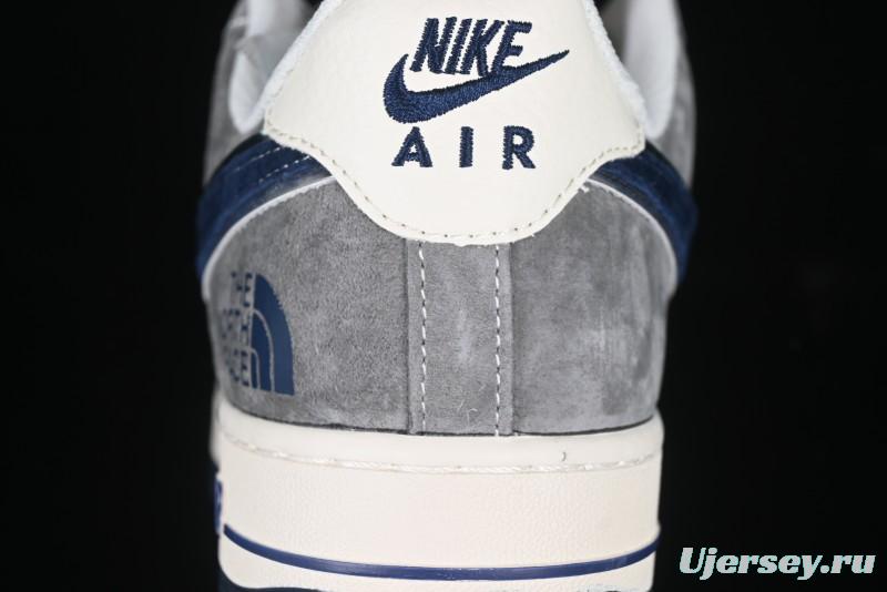 Nike Air Force 1 '07 Low The North Face Collaboration Beige Grey Navy Swoosh Casual Sneakers - XZ6188-975