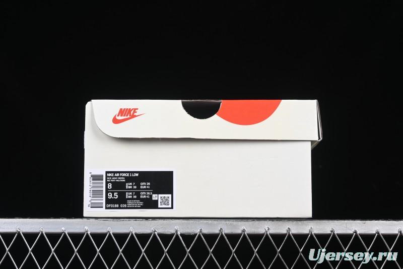 Nike Air Force 1 '07 Low The North Face Collaboration Green Snake Swoosh Casual Sneakers - DF0188-026