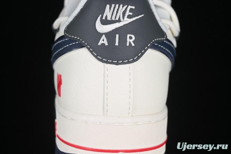 Nike Air Force 1 '07 Low UN Collaboration White Blue Lace-Up Casual Sneakers - SJ1198-103