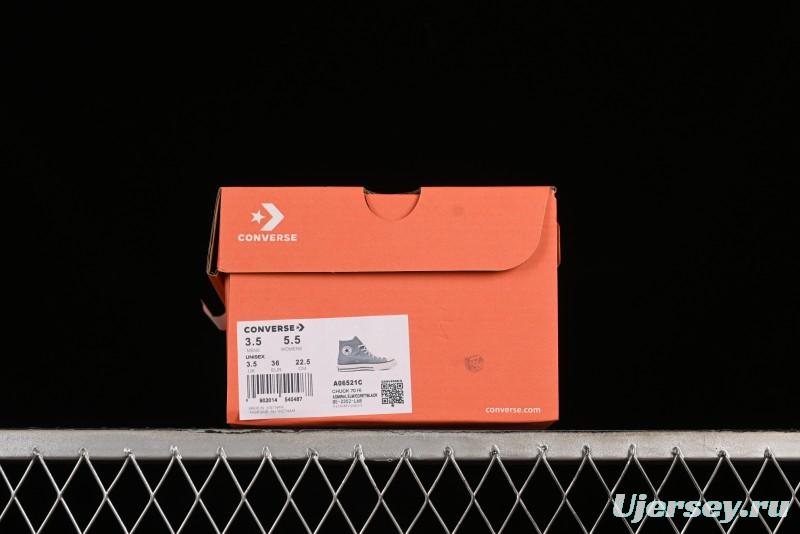 Converse Chuck 1970s High Top Casual Canvas Sneakers in Pine Green - A06521C