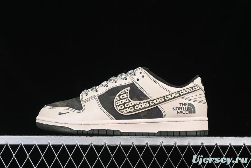 Nike SB Dunk Low The North Face x CDG Anniversary High-End Custom Low-Top Casual Sneakers - DM6868-015