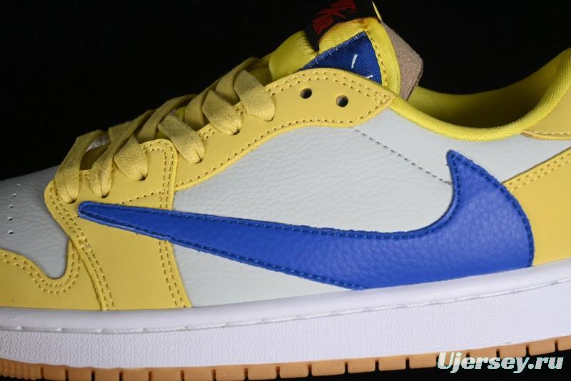 Nike Travis Scott x Air Jordan 1 Low OG Retro Sneakers with Reverse Swoosh - DZ4137-700