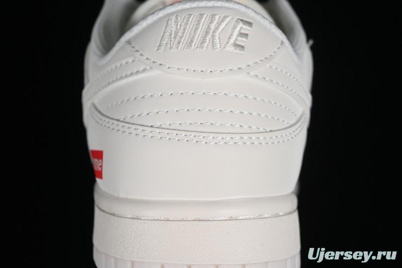 Nike SB Dunk Low Supreme Collaboration - Double Swoosh Anniversary Custom Low-Top Casual Skate Shoes - BB8675-104