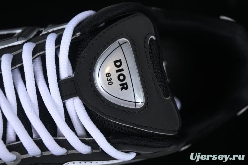 Dior B30 Sneakers with Reflective CD30 Logo and Lightweight Rubber Sole - CD30