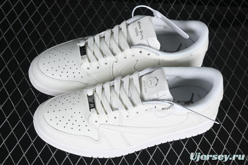Nike Travis Scott x Air Jordan Low OG SP AJ1 Retro Sneakers in Pure White - TD1228-111