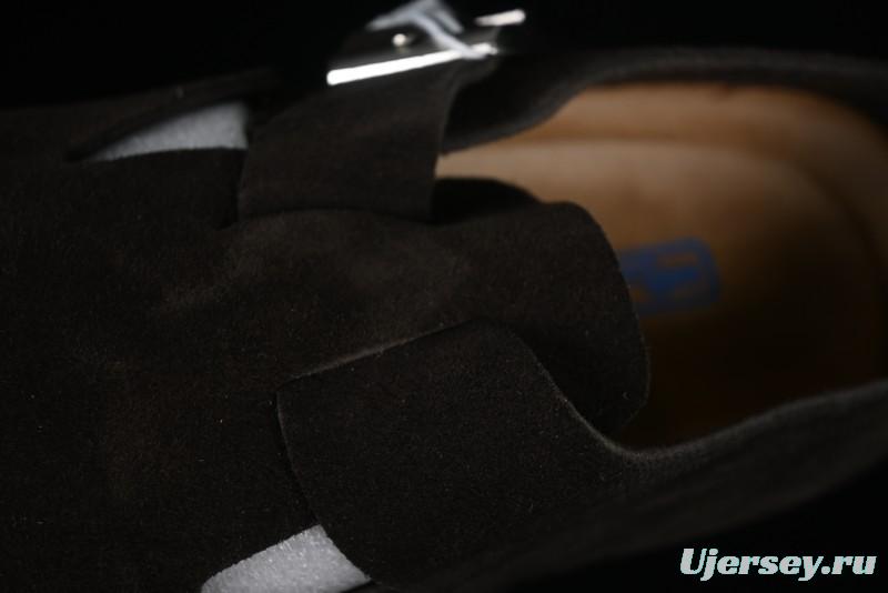 Birkenstock London BS Unisex Slip-On Casual Shoes with Soft Suede Leather and Lambswool Insole - BS