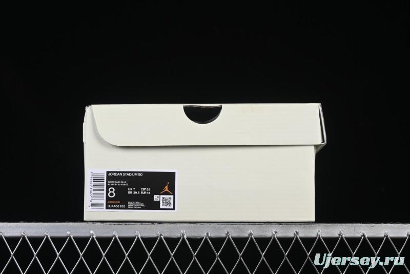 Nike Air Jordan Stadium 90 AJ Casual Sneakers with Midfoot Mesh Panels and Shark Tooth Design - HJ4406-100