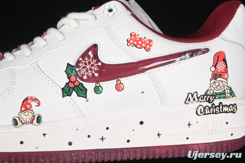 Nike Air Force 1 '07 Low "Grandma Christmas" Limited Edition Custom Casual Sneakers - FZ5068-616