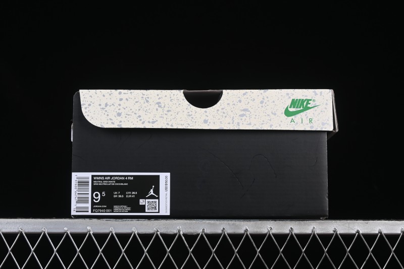 Nike Air Jordan 4 Remastered Sneakers with Textile Mesh Leather and Suede Upper - FQ7940-001