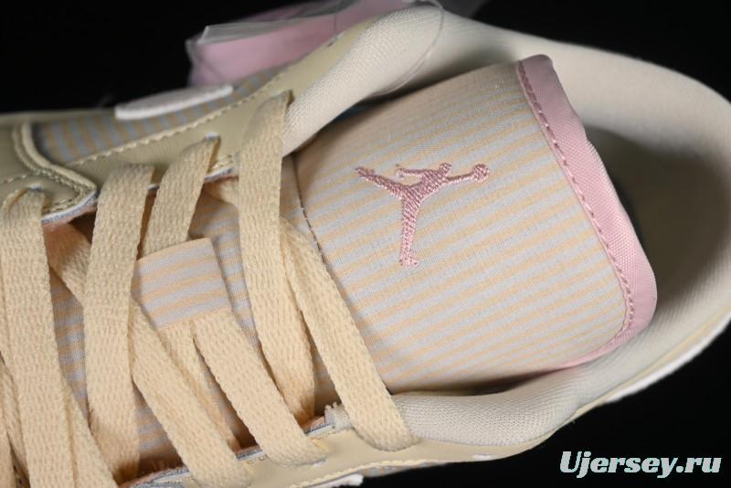 Nike Air Jordan 1 Low AJ1 Khaki Pink Low-Top Lifestyle Basketball Shoes - FQ1925-100