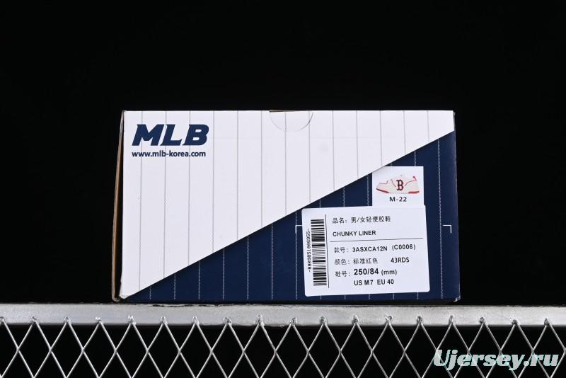 MLB Chunky Liner Basic New York Yankees Thick Sole Casual Sneakers with 6cm Height Increase - 3ASXCA12N43RDS