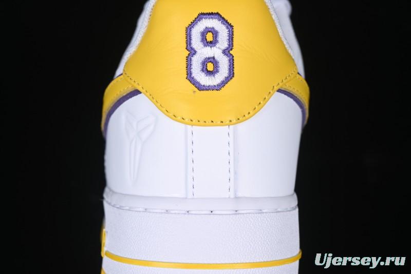 Nike Air Force 1 '07 Low Kobe Casual Sneakers with Full-Layer Leather and Full-Length Air Cushion - FZ1151-100