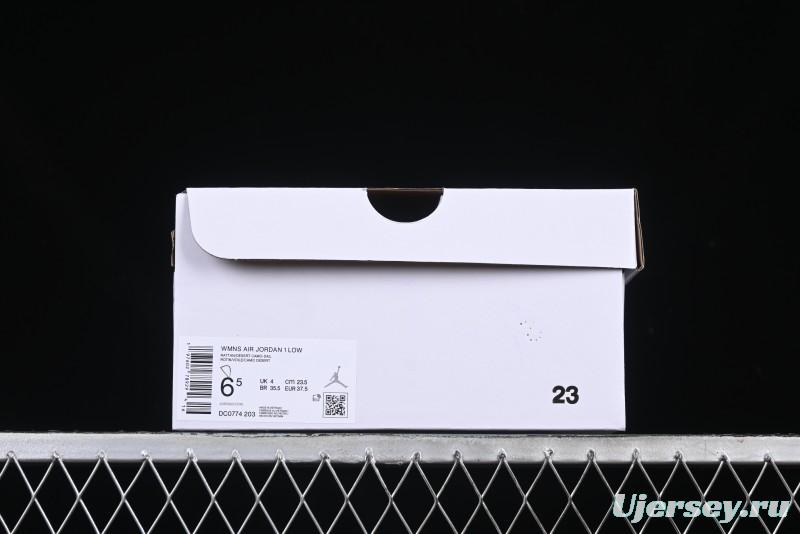 Nike Air Jordan 1 Low AJ1 Wheat Color Low-Top Casual Sneakers - DC0774-203