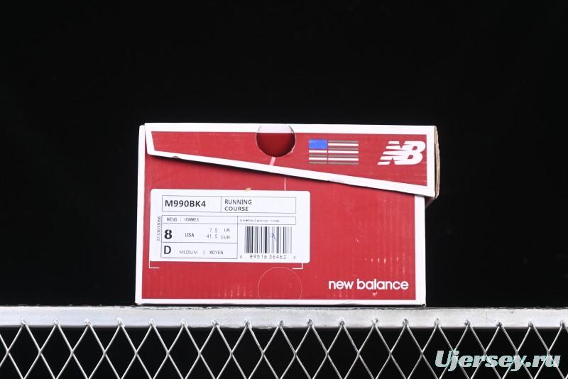New Balance 990 Series Premium Retro Running Shoes with Carbon Fiber Midsole - M990BK4