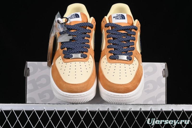 Nike Air Force 1 '07 Low The North Face Collaboration Sport Orange Low-Top Casual Sneakers - DM6688-053