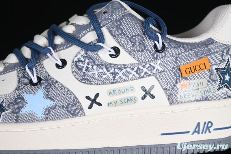 Nike Air Force 1 '07 Low Blue Star Casual Sneakers - BD0077-222