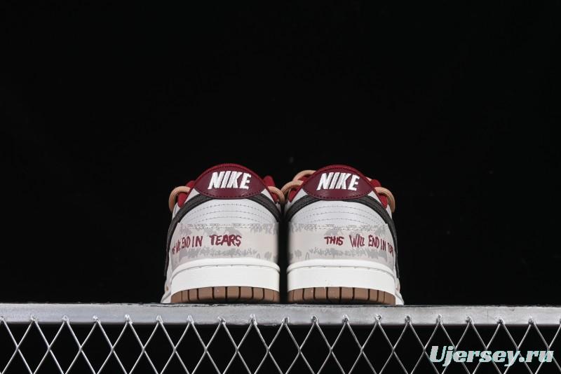 Nike Dunk Low Retro Vintage Distressed Graffiti Deconstructed Casual Sneakers - FB7160-161