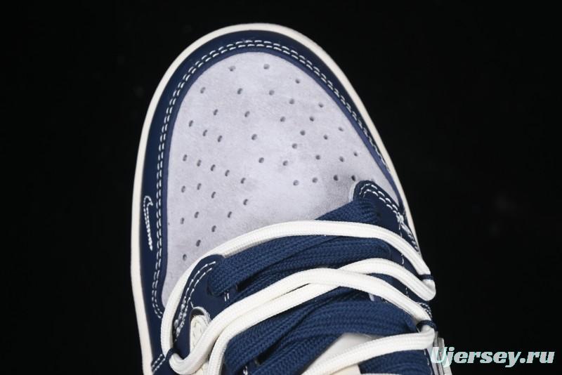 Nike Travis Scott x Fragment Design x Air Jordan 1 Low OG SP AJ1 Graffiti Drawstring Low-top Casual Sneakers - XS3186-203