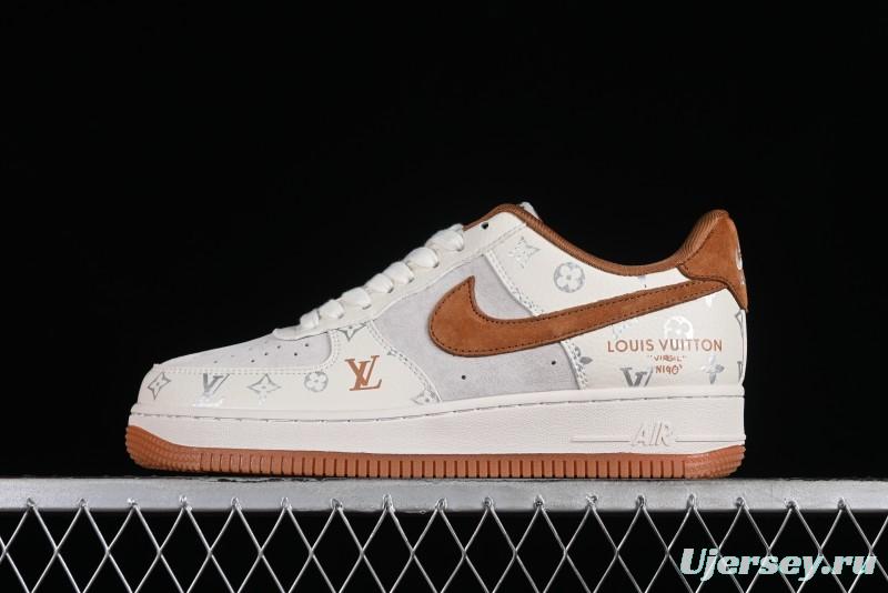 Nike Air Force 1 '07 Low LV Collaboration - Beige Brown Pigskin Casual Shoes CV1724-112