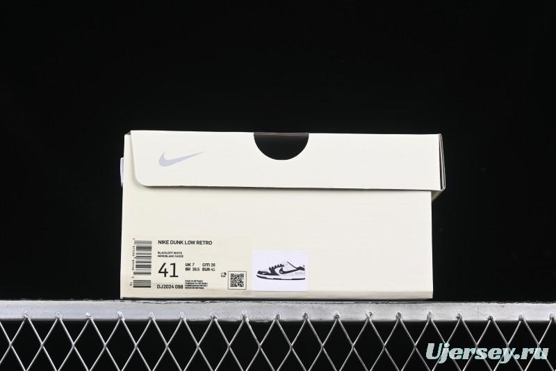 Nike SB Dunk Low Gucci Collaboration Black White Lettering Anniversary High-End Custom Low-Top Casual Skate Shoes - DJ2024-098